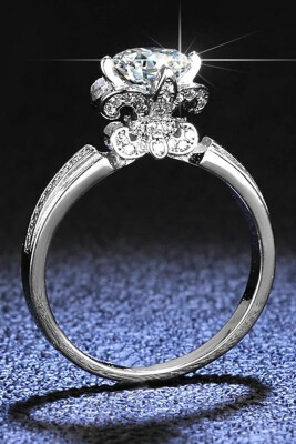 Mozanit Taşlı El Yapımı Lüks Kadın Yüzük - ELİF GÜL