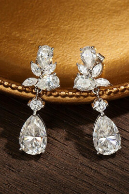 Taşlı Özel Tasarım El Yapımı Lüks Kadın Küpe - ELİF GÜL